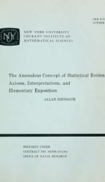 The anomalous concept of statistical evidence: axioms, interpretations, and elementary exposition_cover
