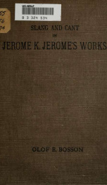 Slang and cant in Jerome K. Jerom's works_cover