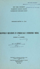 Maxwell's equation in spherically symmetric media_cover