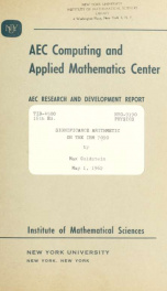 Significance arithmetic on the IBM 7090_cover