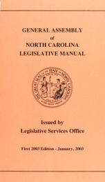 Legislative manual [serial] 2003_cover