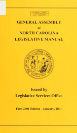 Legislative manual [serial] 2001_cover