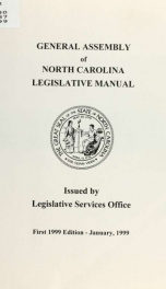 Legislative manual [serial] 1999_cover