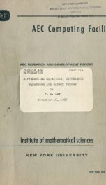 Differential equations, difference equations and matrix theory_cover