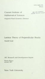 Laminar theory of perpendicular shocks_cover