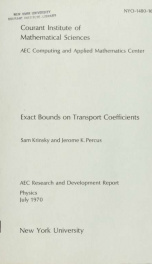 Exact bounds on transport coefficients_cover