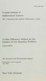 A finite difference method for the solution of free boundary problems_cover