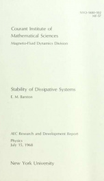 Stability of dissipative systems_cover