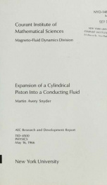 Expansion of a cylindrical piston into a conducting fluid_cover