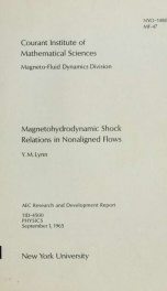 Magnetohydrodynamic shock relations in nonaligned flows_cover