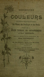 Répertoire de couleurs pour aider à la détermination des couleurs des fleurs, des feuillages et des fruits_cover