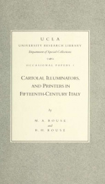 Cartolai, illuminators, and printers in fifteenth-century Italy : the evidence of the Ripoli Press_cover