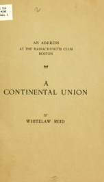 A continental union;_cover