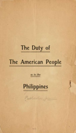 The duty of the American people as to the Philippines_cover