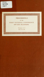 Proceedings of the First National Conference on City Planning_cover