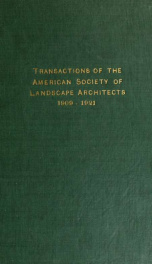 Transactions of the American society of landscape architects, 1909-1921;_cover