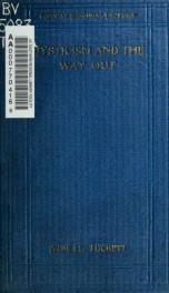 Mysticism and the way out; Conway memorial lecture delivered at South Place Institute on March 18,1920_cover