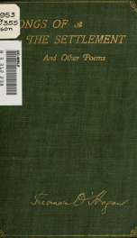Songs of the settlement, and other poems_cover