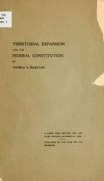 Territorial expansion and the federal Constitution_cover