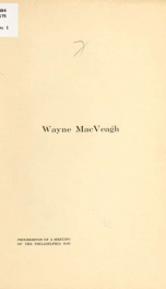 Wayne MacVeagh; proceedings of a meeting of the Philadelphia bar 1_cover