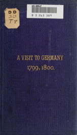 Journal kept during a visit to Germany in 1799, 1800_cover