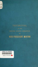 Testimonial to Vice-President Levi P. Morton, upon his retirement from office on March 4, 1893_cover