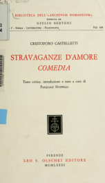 Stravaganze d'amore : comedia / Cristoforo Castelletti_cover