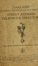 Oakland, Alameda, Berkeley and San Leandro street address telephone directory_cover