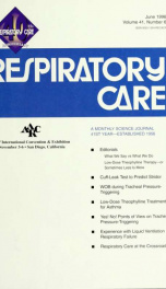 Respiratory care : the official journal of the American Association for Respiratory Therapy vol. 41 no. 6_cover