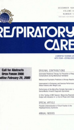 Respiratory care : the official journal of the American Association for Respiratory Therapy vol. 44 no. 12_cover