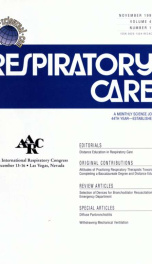 Respiratory care : the official journal of the American Association for Respiratory Therapy vol. 44 no. 11_cover