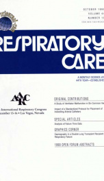 Respiratory care : the official journal of the American Association for Respiratory Therapy vol. 44 no. 10_cover