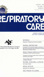 Respiratory care : the official journal of the American Association for Respiratory Therapy vol. 44 no. 8_cover