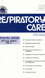 Respiratory care : the official journal of the American Association for Respiratory Therapy vol. 44 no. 7_cover