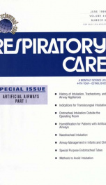 Respiratory care : the official journal of the American Association for Respiratory Therapy vol. 44 no. 6_cover