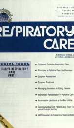 Respiratory care : the official journal of the American Association for Respiratory Therapy vol. 45 no. 11_cover