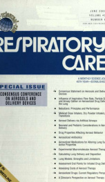 Respiratory care : the official journal of the American Association for Respiratory Therapy vol. 45 no. 6_cover