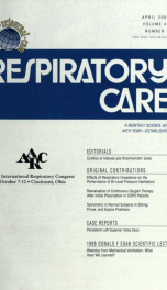 Respiratory care : the official journal of the American Association for Respiratory Therapy vol. 45 no. 4_cover