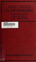 Selections for memorizing : required for the first eight years of elementary schools by the Education Department of New York State_cover