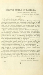 Federal statutes and decisions as to thefts from railroads, with excerpts from kindred statutes; act approved February 13, 1913 (37 Stat. 670), section 11 of act approved March 21, 1918, act approved August 10, 1917 (Priority act), and act approved April _cover