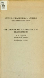 The nature of universals and propositions_cover