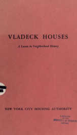 Vladeck houses; a lesson in neighbourhood history_cover
