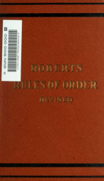 Robert's rules of order revised for deliberative assemblies .._cover