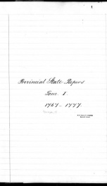 Provincial State Papers, 1767-1822 Tomos I-II, 1767-1780_cover