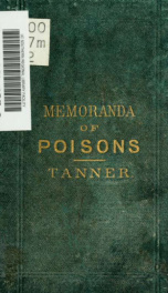 Memoranda on poisons_cover
