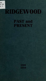 Ridgewood, Bergan County, New Jersey, past and present_cover