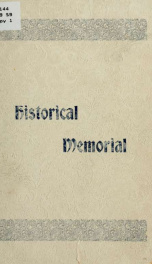 Historical memorial, Presbyterian church, Succasunna, N.J. 1765-1895_cover