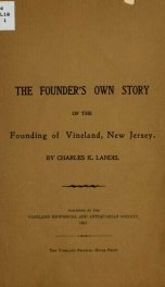 The founder's own story of the founding of Vineland_cover