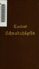 Tausend Schnadahüpfln_cover