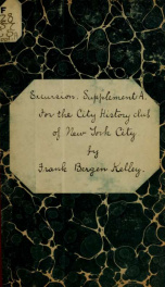 Excursion[s] planned for the City history club of New York ..._cover